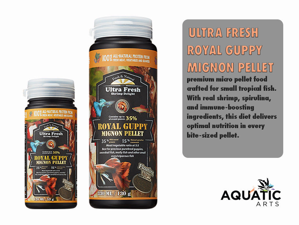 Ultra Royal Guppy Mignon Pellets – Shrimp Delight Formula