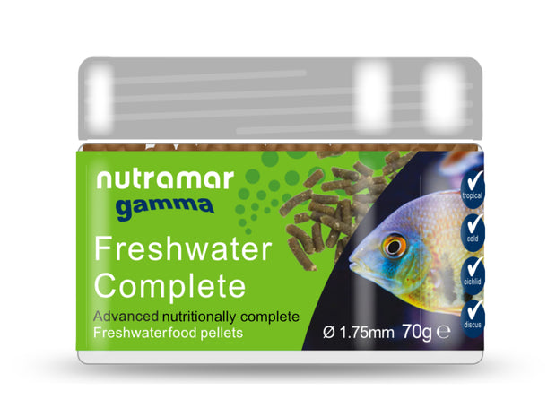 Nutramar Freshwater Complete Pellet - Nutrient-Rich Diet for Freshwater Fish (1.75mm / 70g)