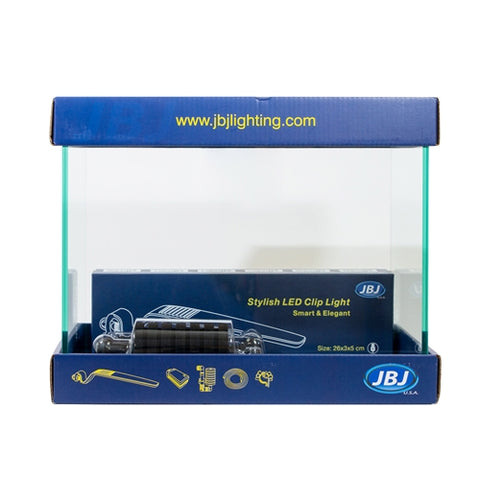 JBJ Desktop 6 Gallon Curved Glass Peninsula with Lyra 7 Watt LED