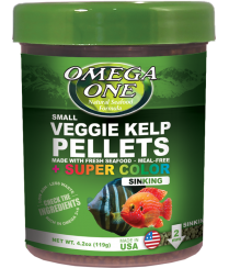 Omega One Super Color Veggie Kelp Sinking Pellets Food (Various Sizes)
