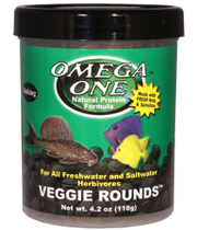 Omega One Veggie Rounds Food (Various Sizes)